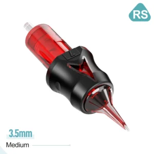 RS "Product page for OG Red Arrow Round Shader (RS) Tattoo Needle Cartridges – 20pcs pack, sealed EO gas-sterilized blister packaging, transparent tips, anti-backflow membrane, and precision stainless steel needles."
